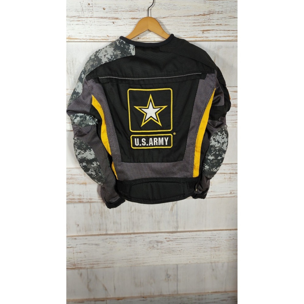 POWER TRIP Tactical motorcycle JACKET Us Army Size Small Gray Camo @53